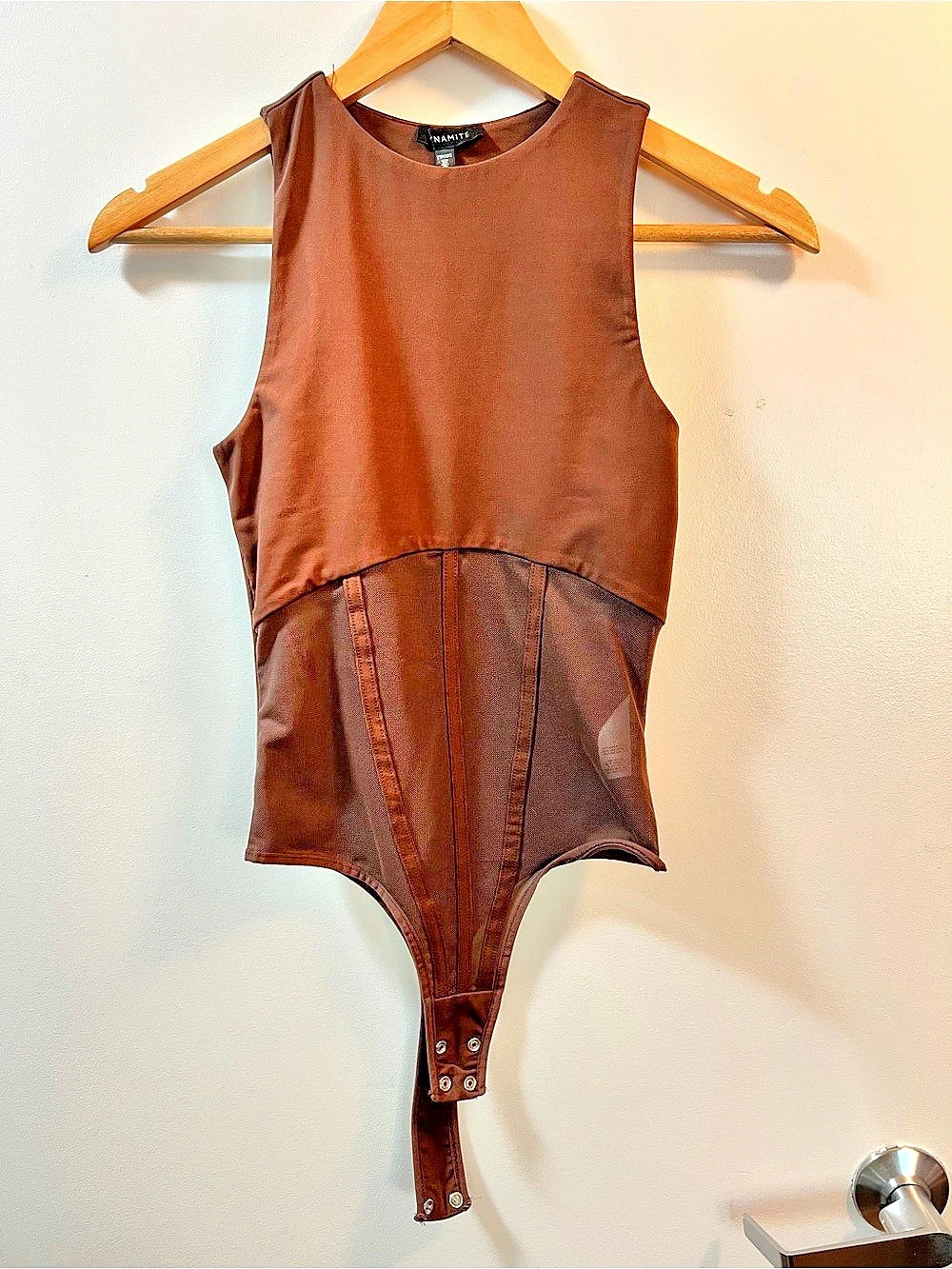 Dynamite Bodysuit Brown Size XXS Like New